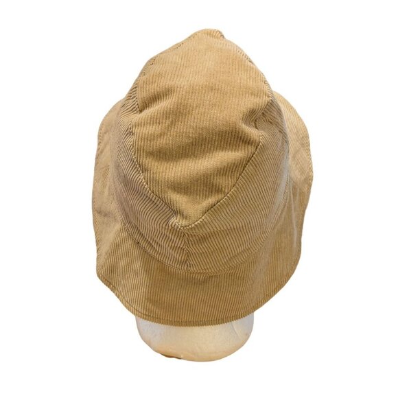 Corduroy Bucket Hat Sun Hat Unisex Beige Cotton Adult OS OSFM One Size - Picture 4 of 6